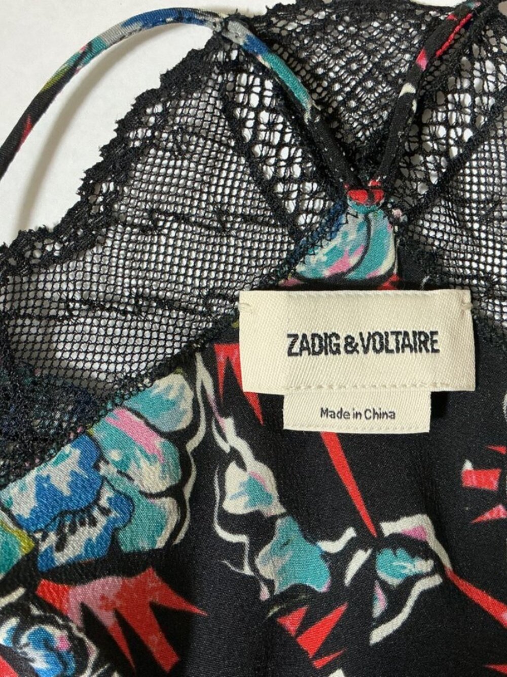 Zadig & Voltaire Ristyl CDC Thunder Black Floral Lace Silk Slip Dress XS - Picture 6 of 8